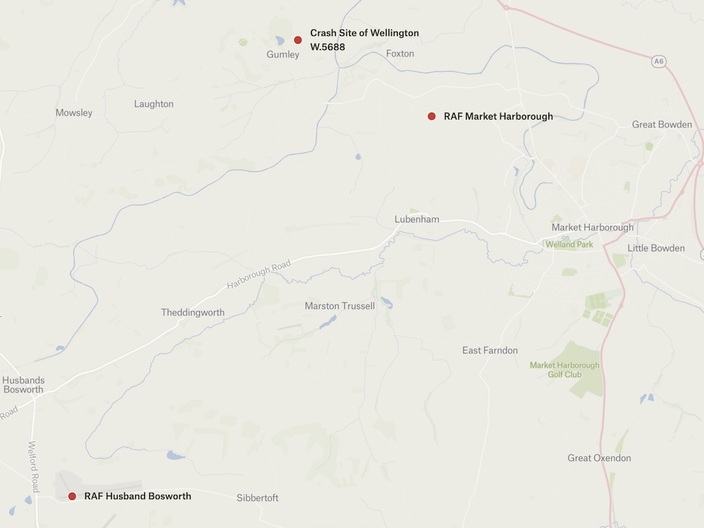 Map Of Wellington W5688 Crash Market Harbourough