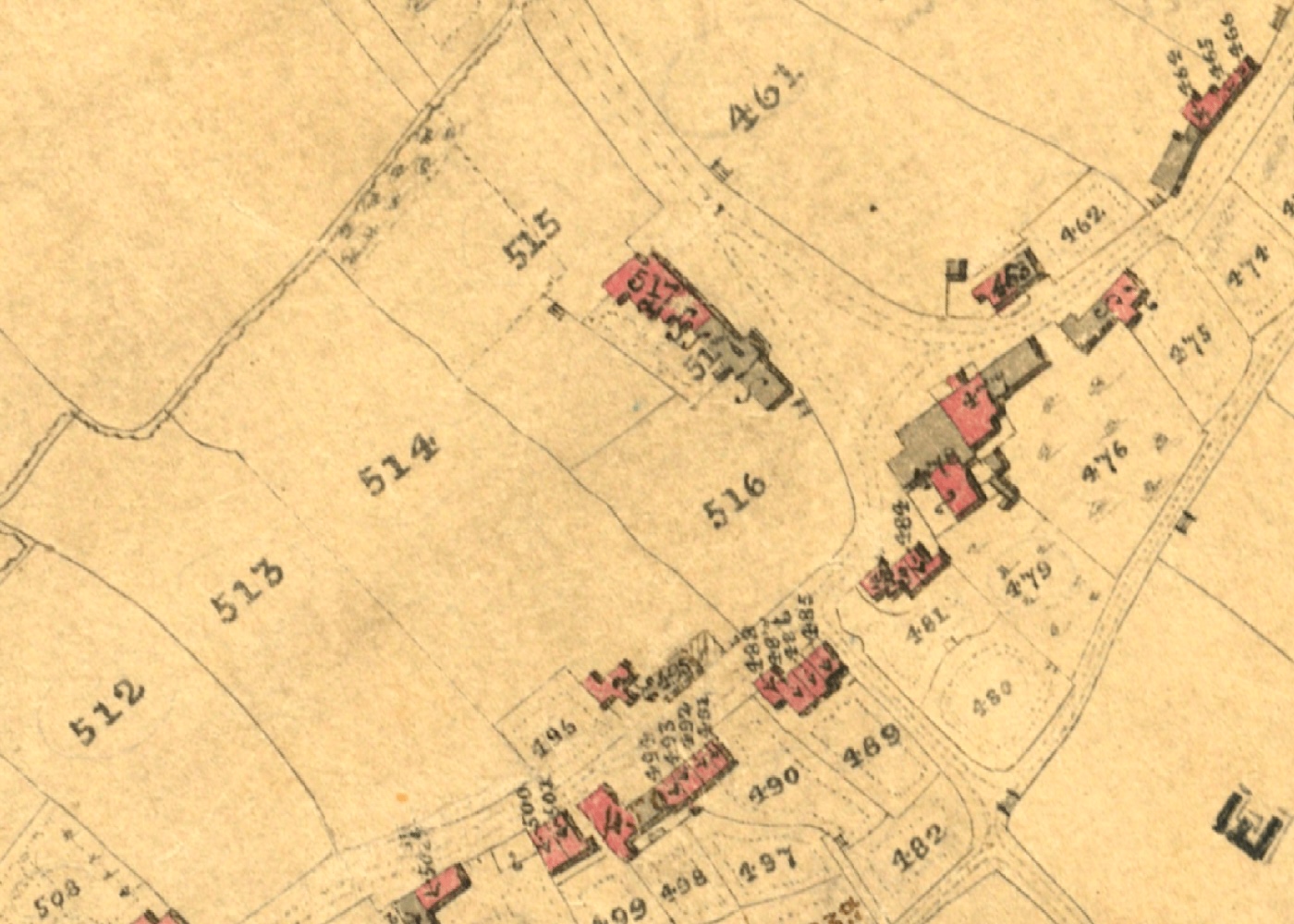 Low Seaton 1841 Tithe Map centered on Pack Horse Inn