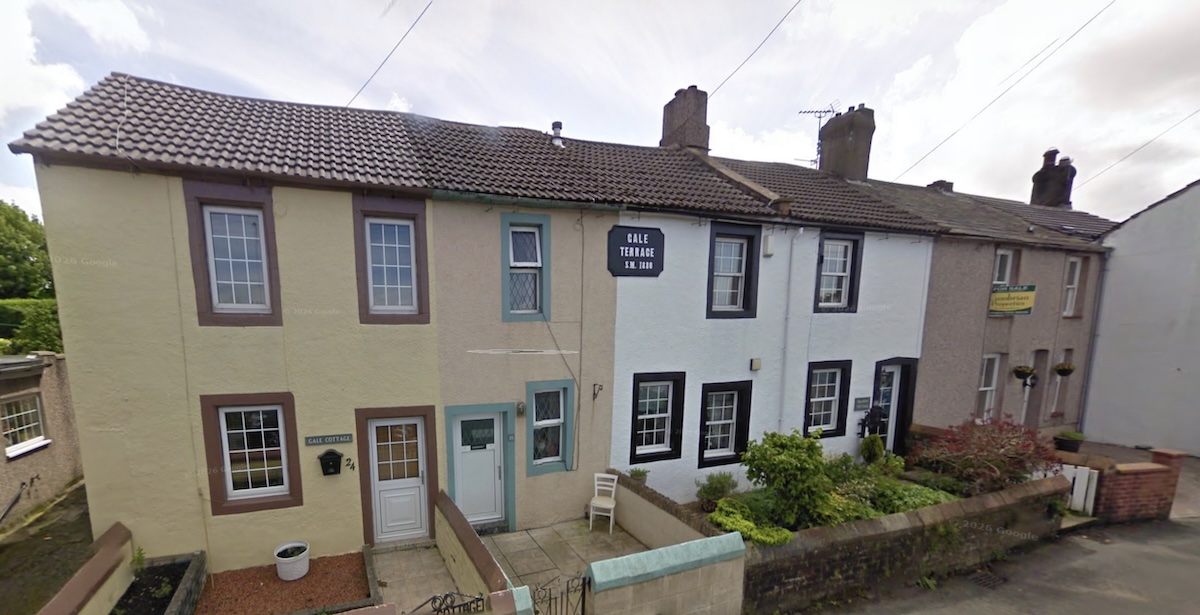 5GG William Bowness, Ag Lab, lived in the third cottage from the right in Low Seaton, Cumberland, 1841. The third and fourth cottage have since been combined