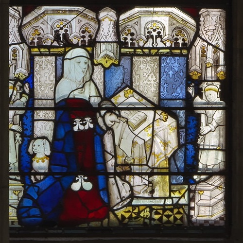 Beatrice Stafford, dowager Baroness Ros (c. 1344–1415), resided at Halls Hill Hall, Storwood, and is depicted as a ‘donor figure' in panel 1e of the St William window in York Minster