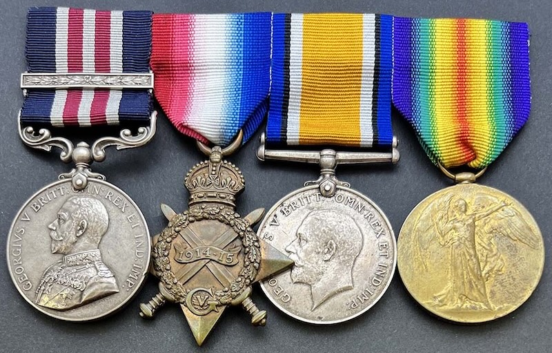 2Lt James Albert Edgar KRRC Medals 1