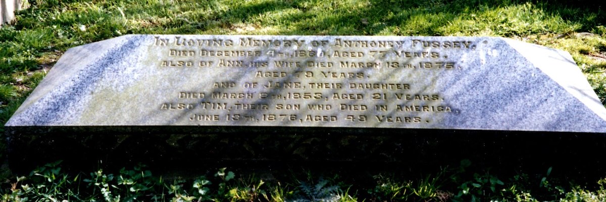 Anthony Fussey Ann Sproxton Gravestone All Saints Churchyard Burstwick East Riding Of Yorkshire