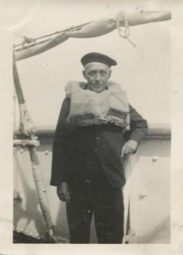 Passenger in a life vest